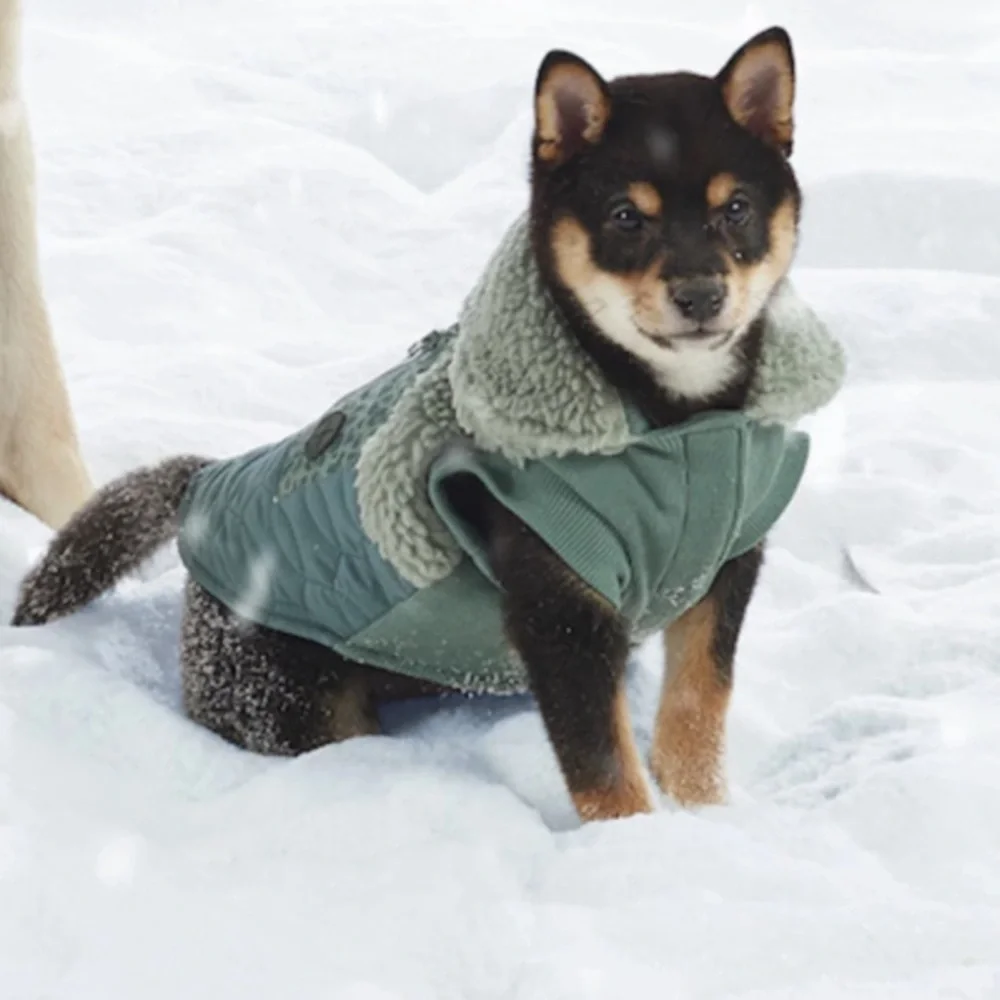 KOOLABURRA BY UGG Carson Reversible Sherpa Pet Vest Balsam Green Size S NEW